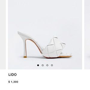 Bottega Veneta Lido Sandals White